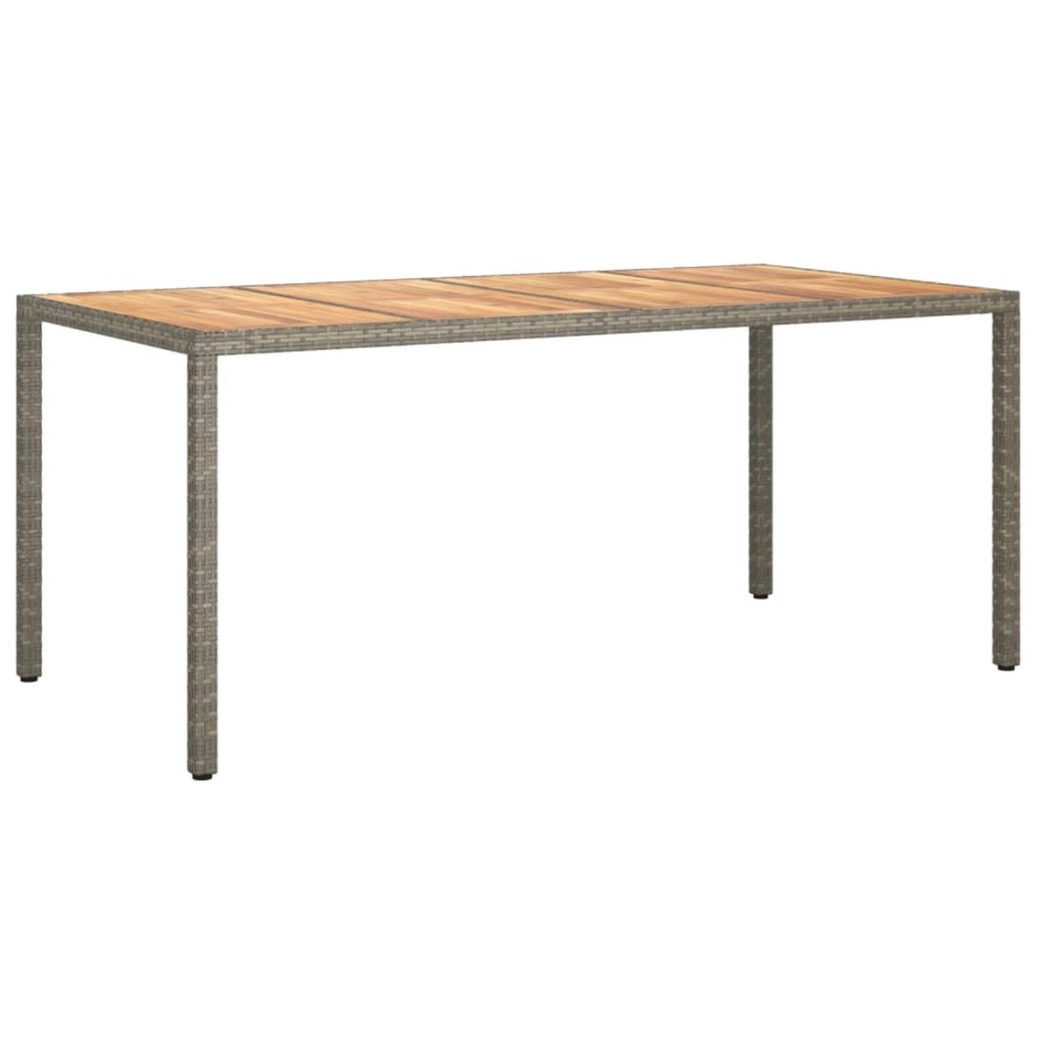 vidaXL Gartentisch 190x90x75 cm Poly Rattan und Akazienholz Grau 316723 günstig online kaufen