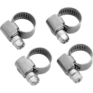 LUX Schlauchschellenset, 4-teilig, Edelstahl, für Druckluftschläuche.