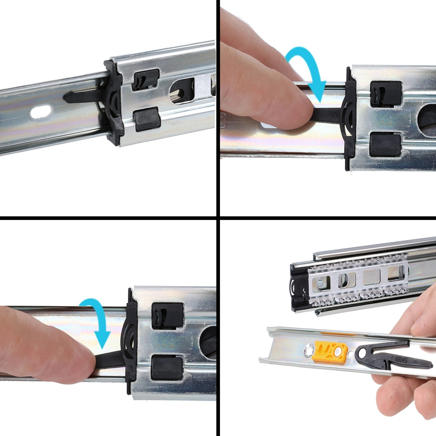 MS Beschläge Schubladenauszug, 600mm, SoftClose Funktion, Demontage der Schublade