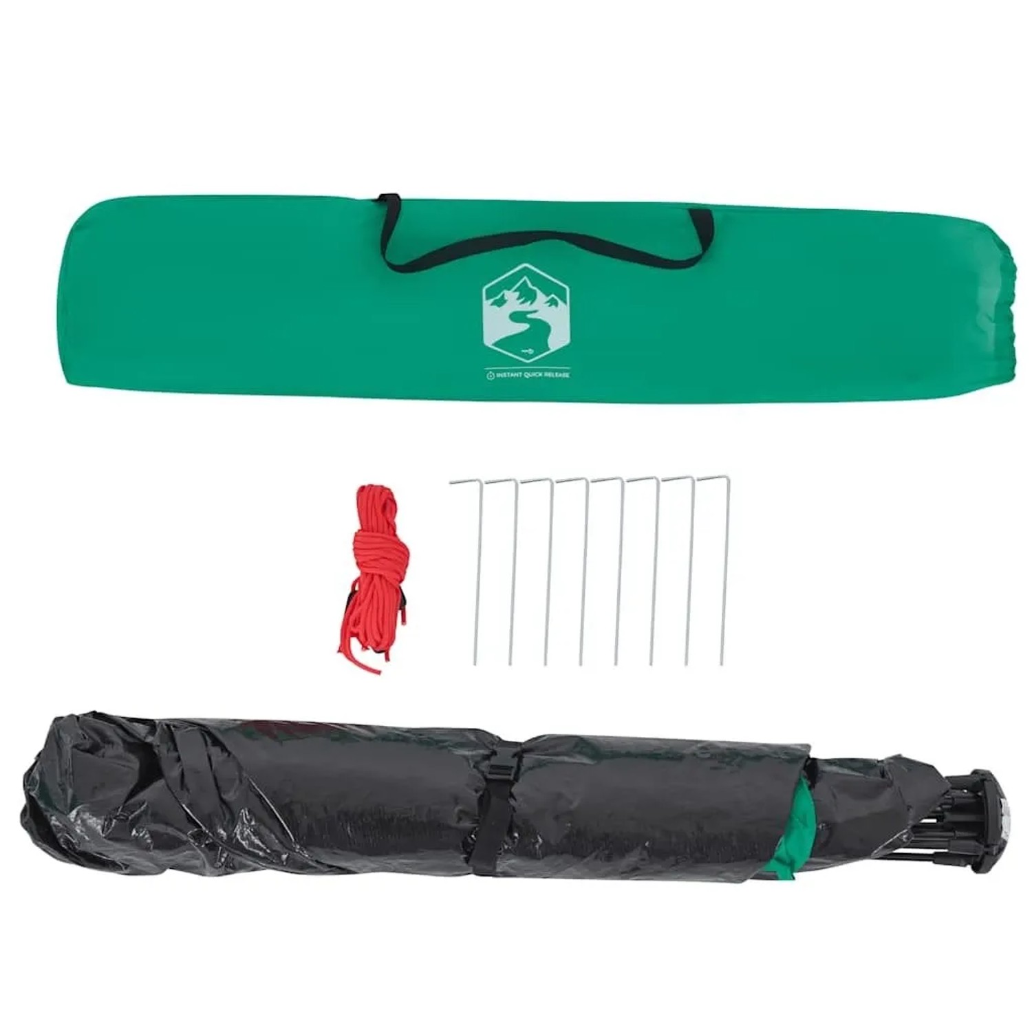 vidaXL Strandzelt 2 Personen Seegrün Quick Release Wasserdicht 4005300_10