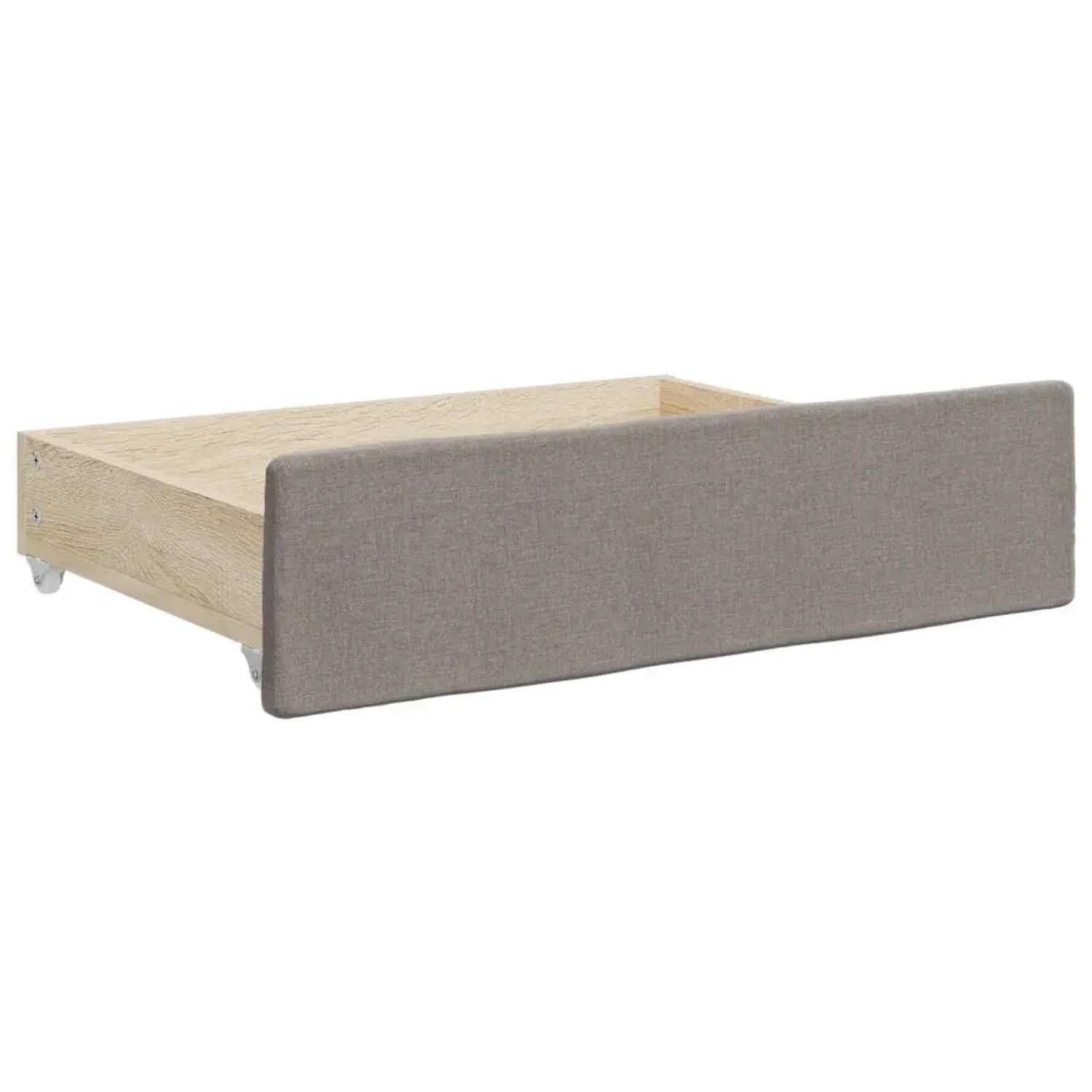 Schublade des vidaXL Tagesbetts, ausziehbar, taupefarbener Stoff, Stauraum