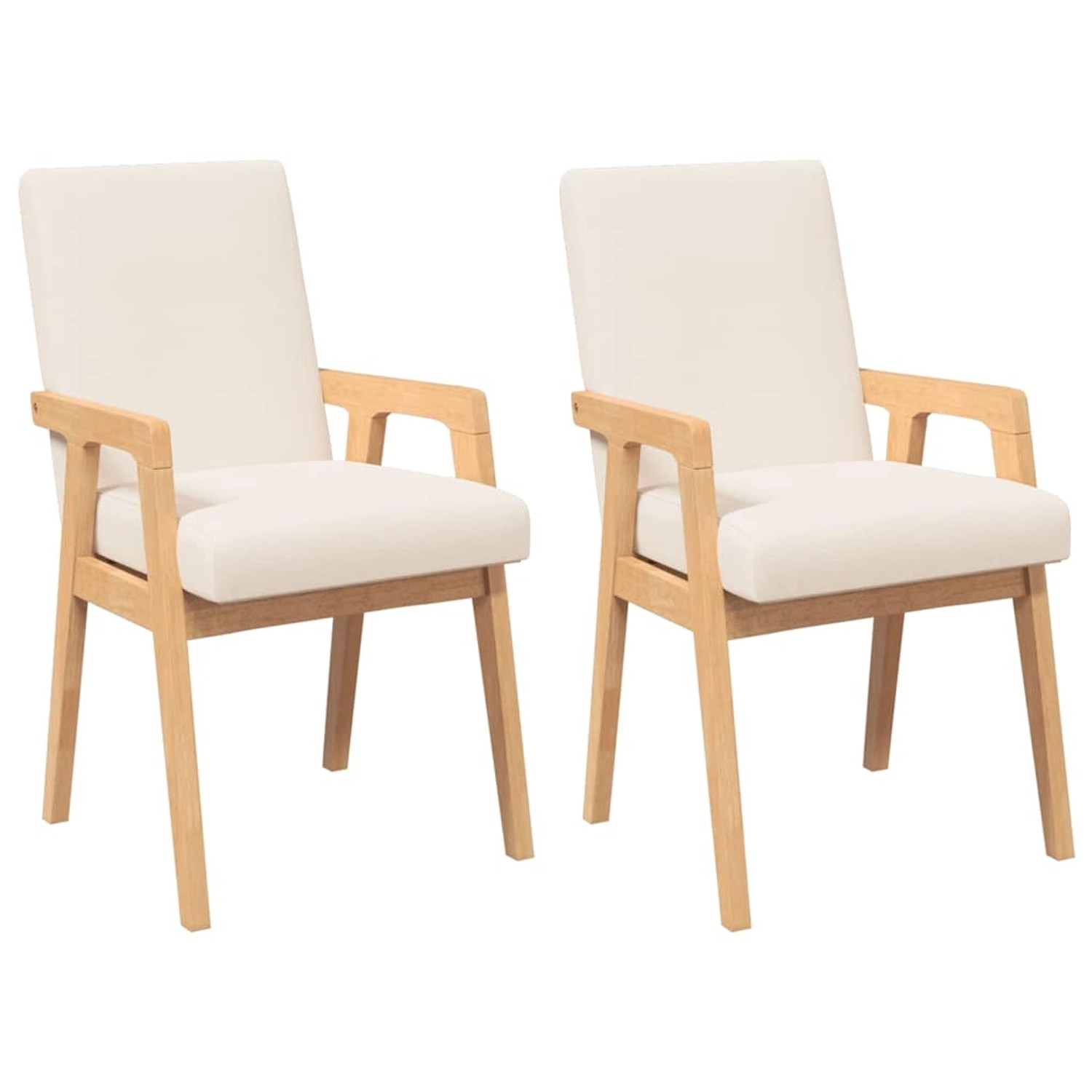 vidaXL Esszimmerstühle mit Kissen 2 Stk Massivholz Gummibaum 4102483 günstig online kaufen