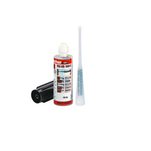 Montagekleber-Injektionssystem FIS VS 150 C mit Auspressstößel und Statikmischer.