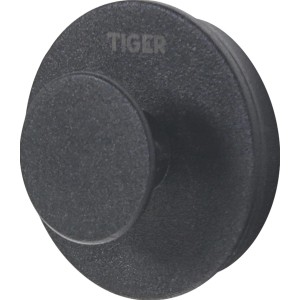 Schwarzer Tiger Haken Urban Klein für Handtücher, zur Wandmontage ohne Bohren.