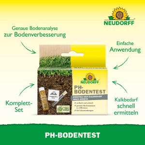Neudorff PH-Bodentest-Set zur Kalkbedarfsermittlung und Bodenanalyse.