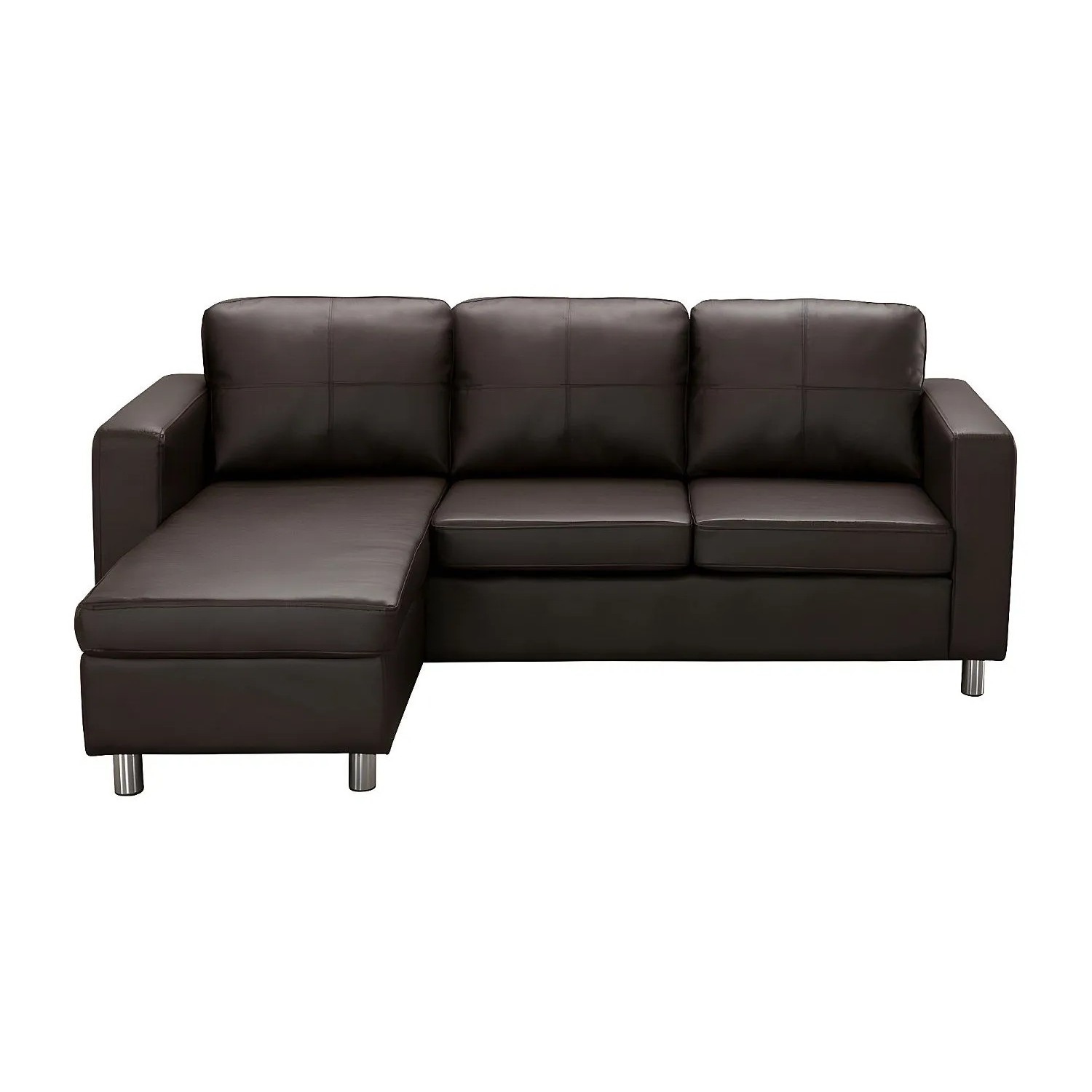 Vente-unique Sofa Ohne Schlafmöglichkeit Ackley Schokoladenbraun 196 cm