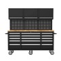 Galaflor Mobile Werkbank mit Lochwand Oberschränken und Arbeitsplatte 183 cm