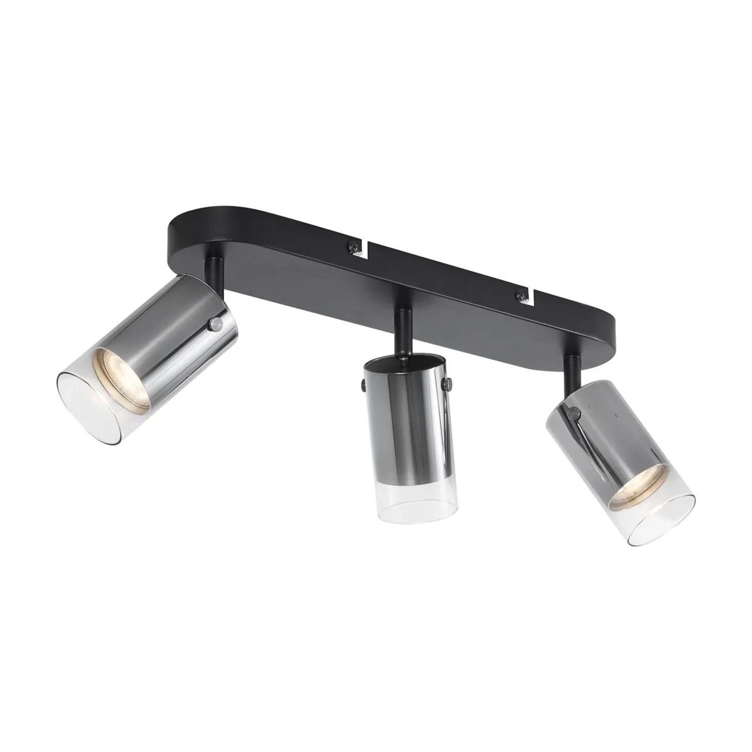 Qazqa Moderner DeckenSpot Gunmetal 3 Flammig Drehbar Und Verstellbar Drain