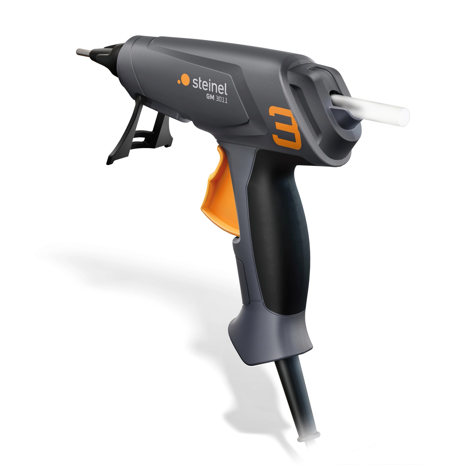 Steinel Gluematic 3011 Heißklebepistole, grau/orange, mit Klebestick. Ideal für Hobby und Handwerk.