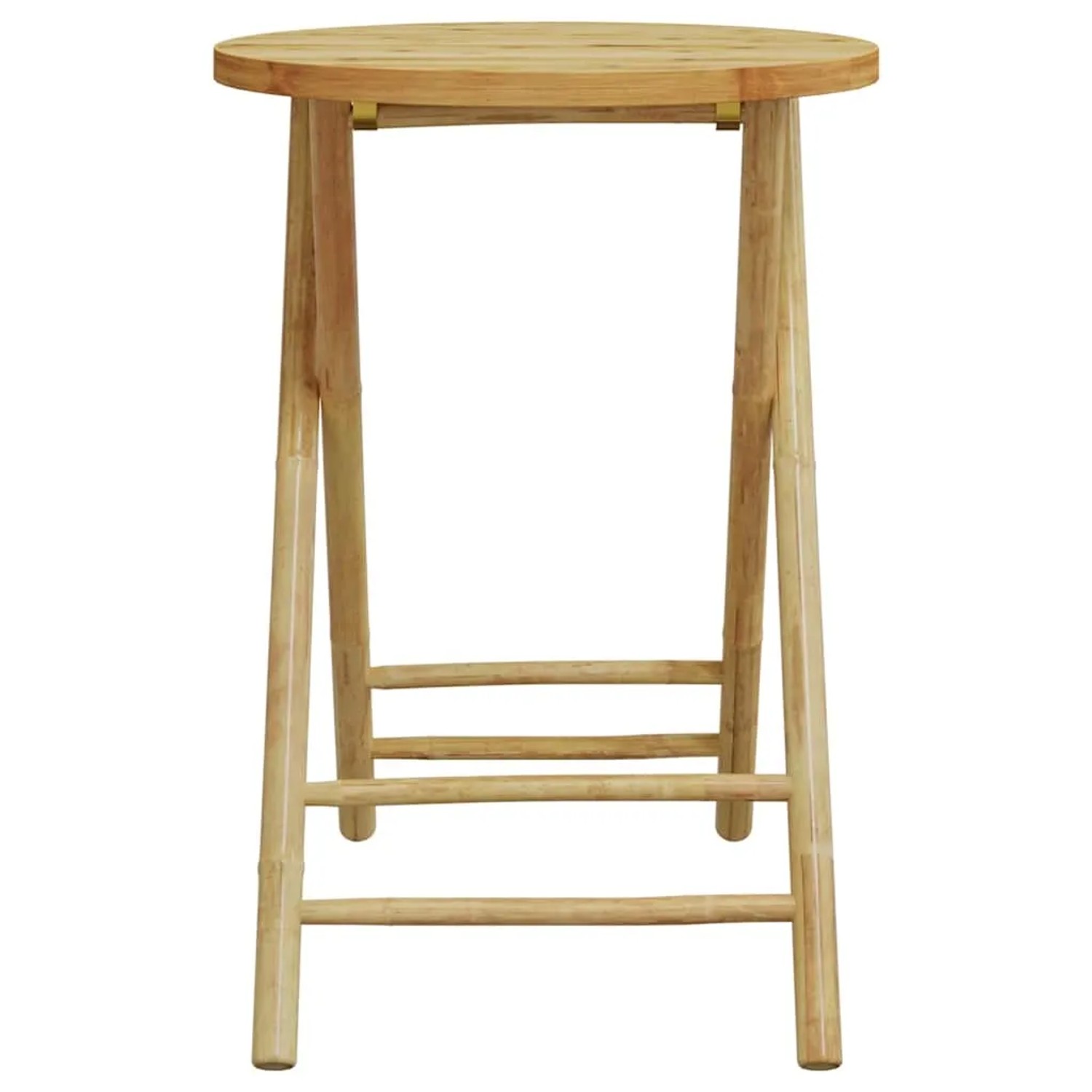 Klappbarer Bistrotisch aus Bambus, Teil des 3-tlg. Gartenmöbel Sets.