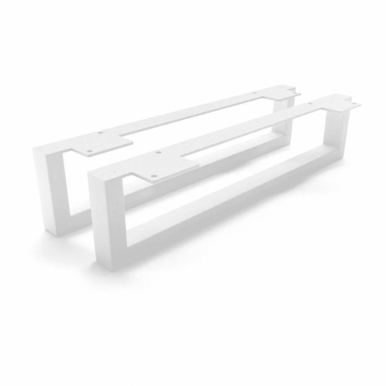 HEVVA Möbelfüße GRAZ 10 cm Hoch 45 cm Tief 2er Set Weiß