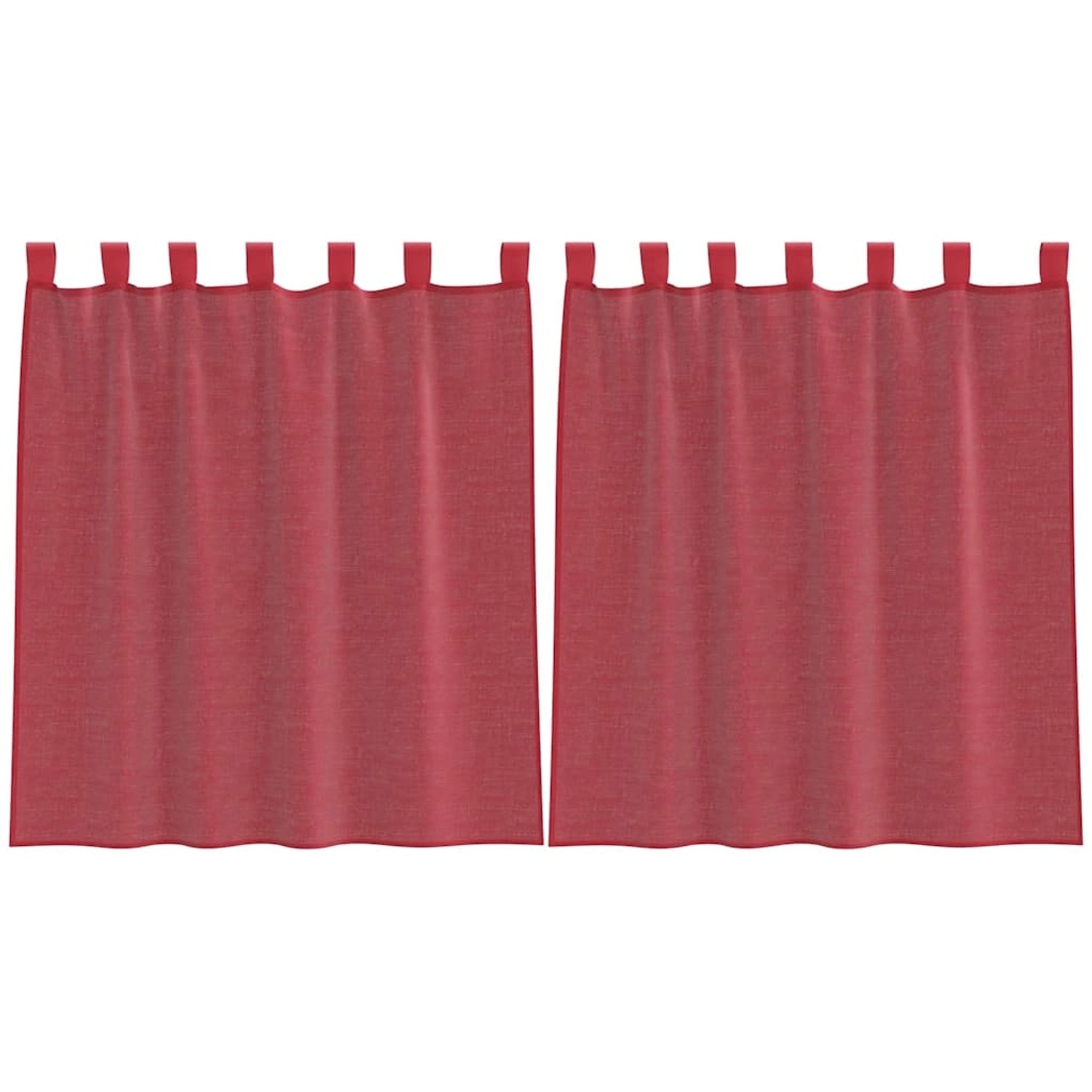vidaXL Voile Vorhänge mit Stangentaschen 2 Stk Weinrot 4102246 günstig online kaufen