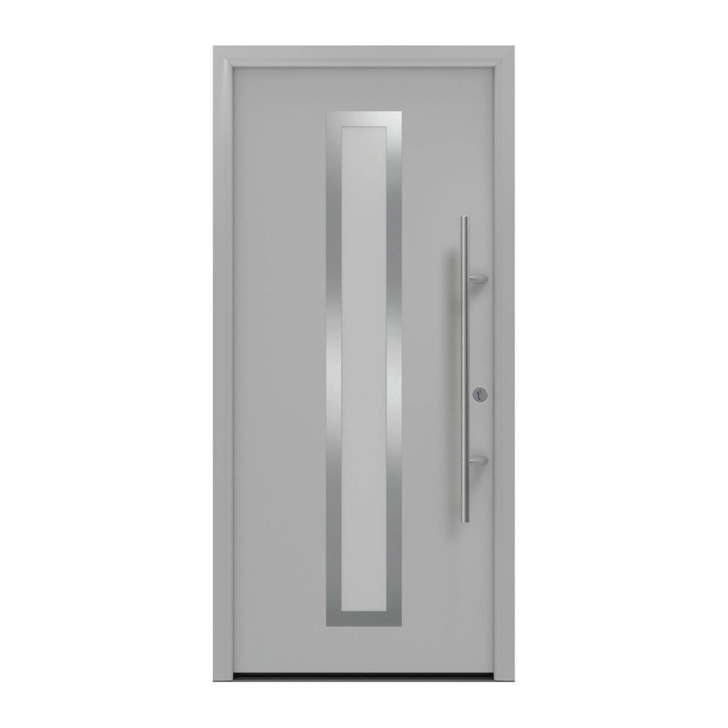 EcoStar Haustür Isopro Secur IPS 700S Weißaluminium 110 cm x 210 cm DIN R günstig online kaufen