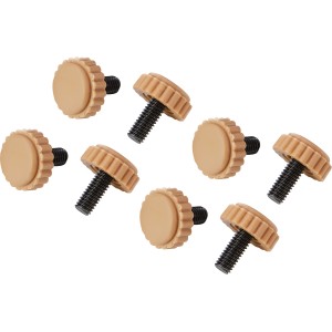 8 Fußkappen für Lindale Loungesessel, Kunststoff, Farbe Natur, mit Schraube.
