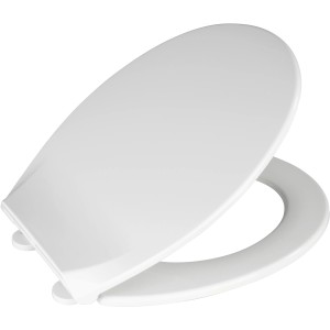 Weißer Wenko Premium WC-Sitz Kos mit Absenkautomatik für gängige WCs.