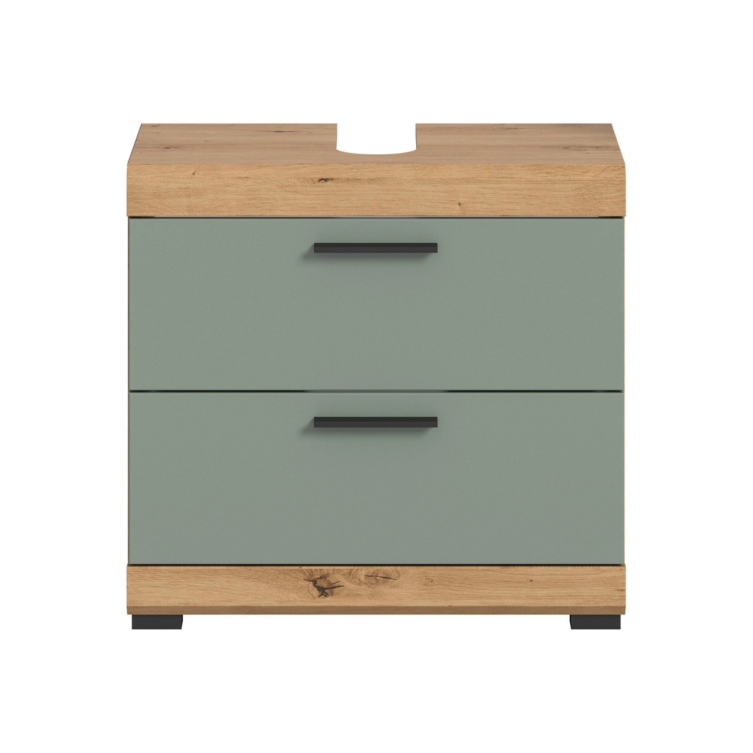 Thumbnail - Waschbeckenunterschrank mit Schubladen 60 x 56 x 34 cm Front Salbei FSC®