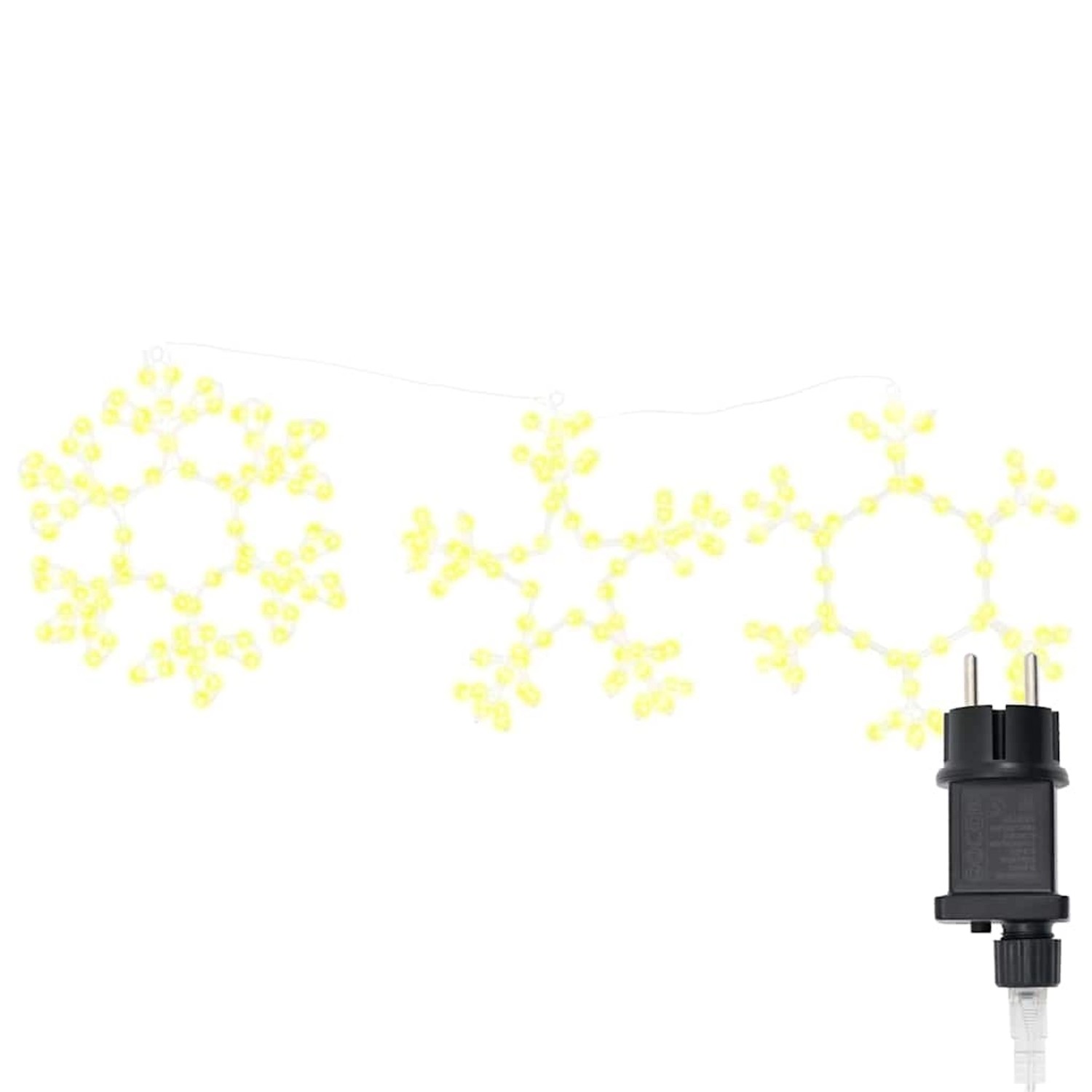 vidaXL Weihnachts-Schneeflocke mit 252 LEDs Warmweiß 45 x 38 cm PVC 42018955