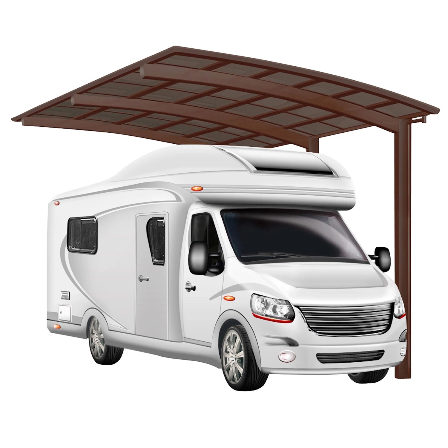 Ximax Alu Carport Portoforte Caravan Typ 80 Mattbraun 270x495cm Sonderferti günstig online kaufen