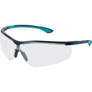 Uvex Bügelbrille Sportstyle 9193376, ungetönt, schwarz-petrol, für optimalen Augenschutz.