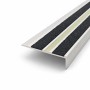 Floordirekt Treppenkantenprofil Aura Aluminium Anti-Rutsch-Profil Fluoreszierend 134 cm