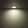 Schwarze, quadratische LED-Deckenleuchte Lasse von Globo, 217x217x17 mm.
