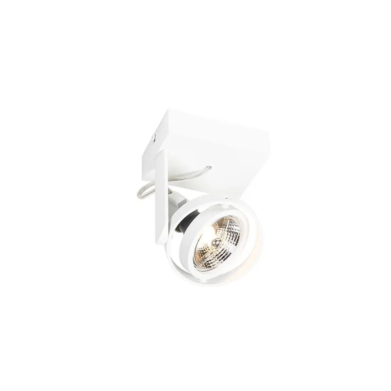 QAZQA Moderner DeckenSpot Weiß Dreh  und Kippbar GU10 70mm Master
