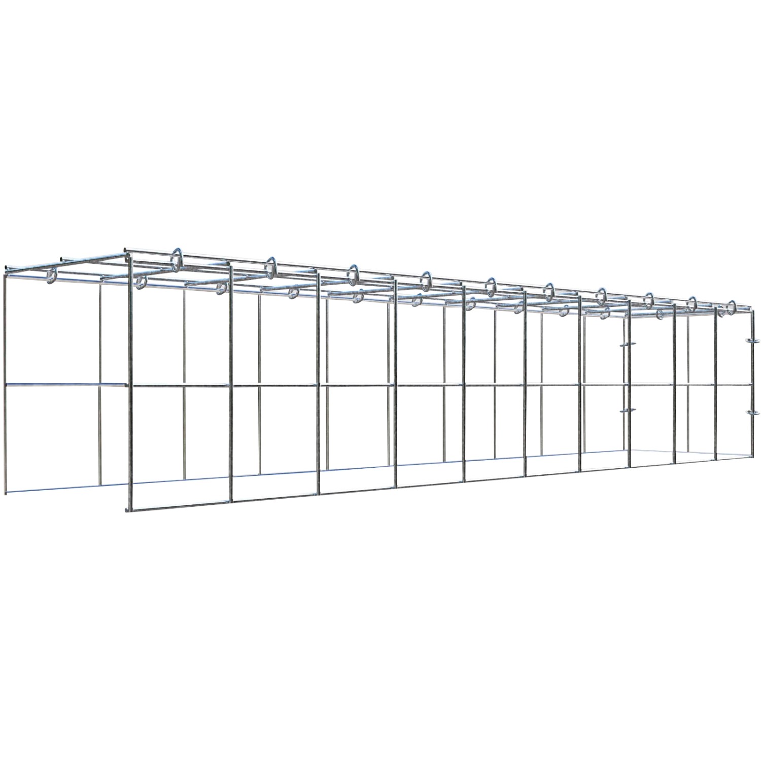 Gabiona C-Ring-Gabione-Anbaukorb Typ 4 20 x 100 x 20 cm Maschenw 10 x 10 cm