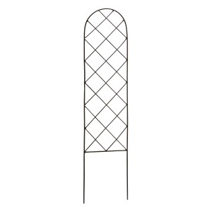 Schwarzes Rank-Spalier, 80 cm hoch, mit dekorativem Netzmuster für Kletterpflanzen.