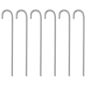 Furnicato Zelthering Set Verzinkter Stahl Silbern 37 X 6 5 Cm