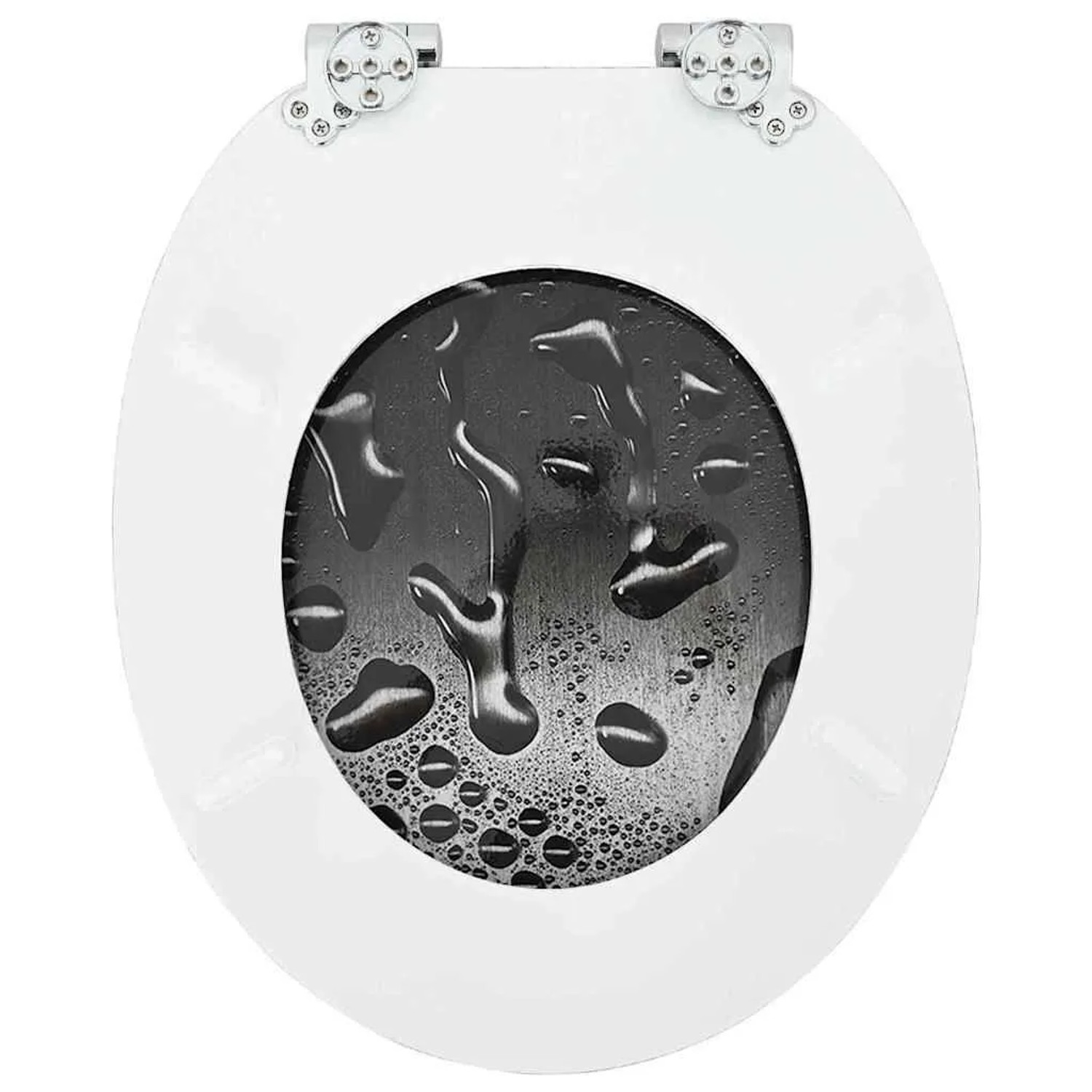 vidaXL Soft-Close Toilettensitz Grau 44 x 38 cm MDF-Platte 42027182_8