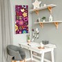 Banjado Magnettafel 37x78cm mit Love & Peace Motiv als Wanddeko.