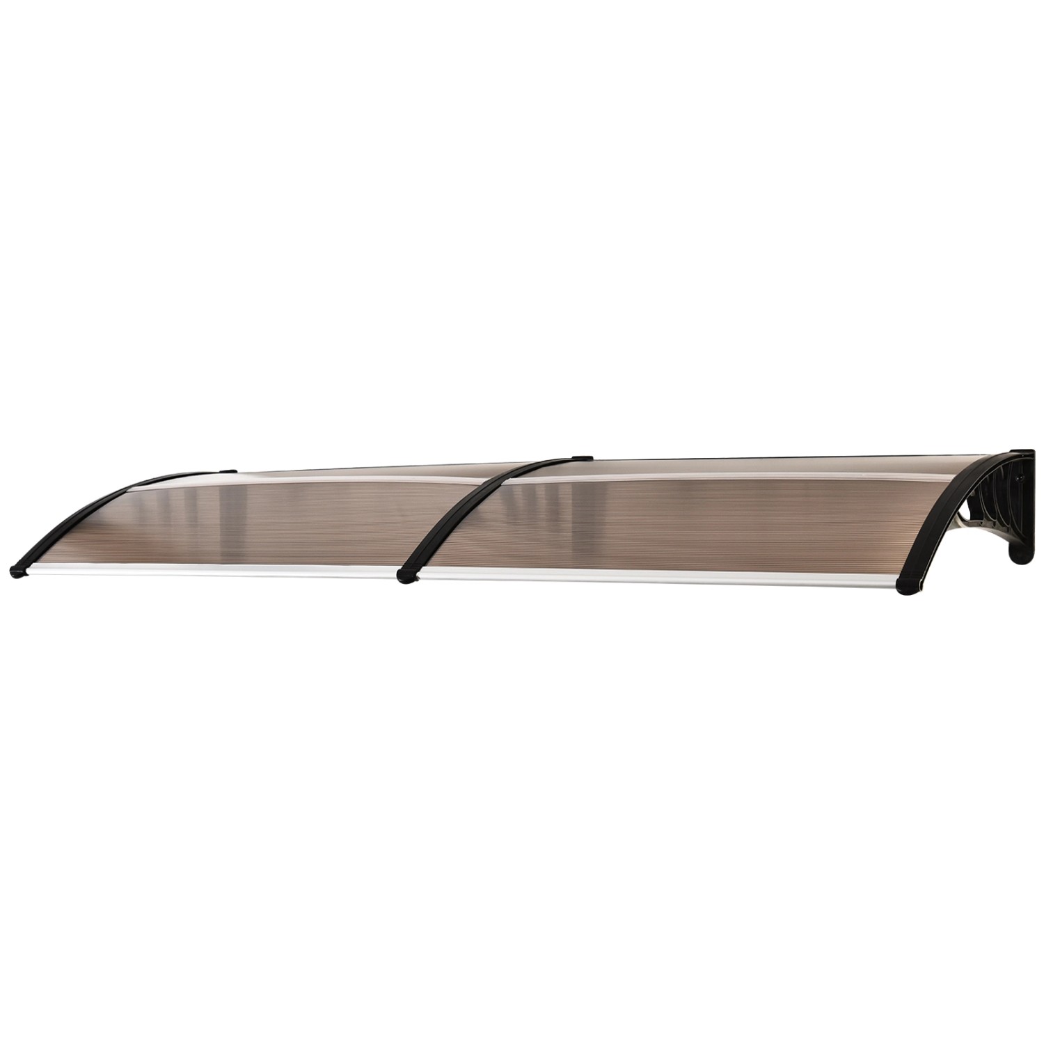 Outsunny Pultvordach Vordach 5mm Polycarbonat für Draußen Alu Braun günstig online kaufen