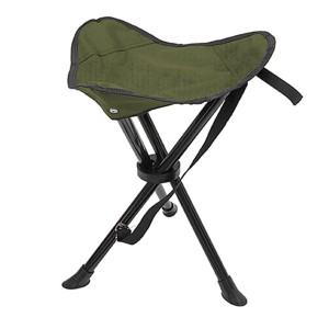 Olivgrüner Mojawo 3-Bein Campinghocker/Anglerhocker mit Tragegurt.