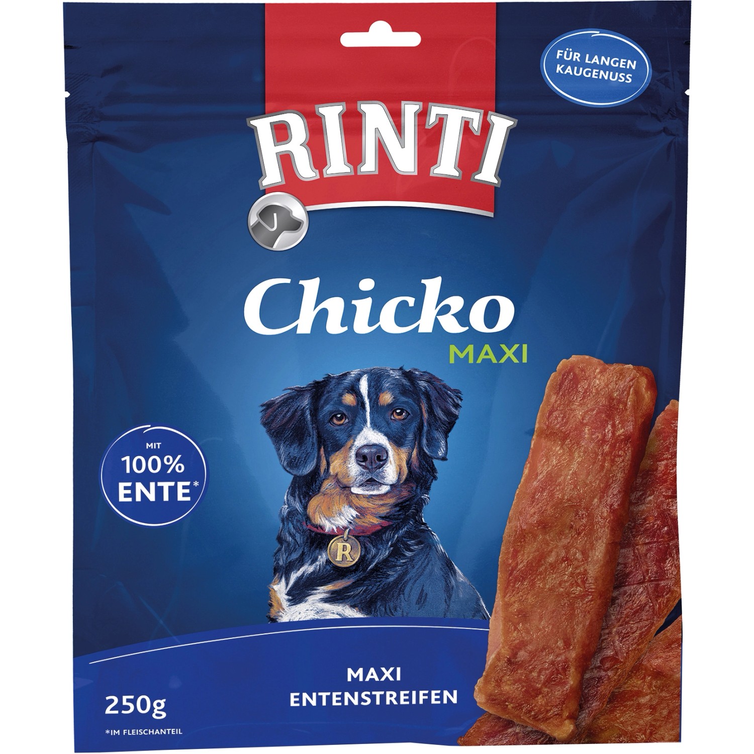Rinti Hunde-Natursnacks Chicko Maxi Entenstripes 250 g