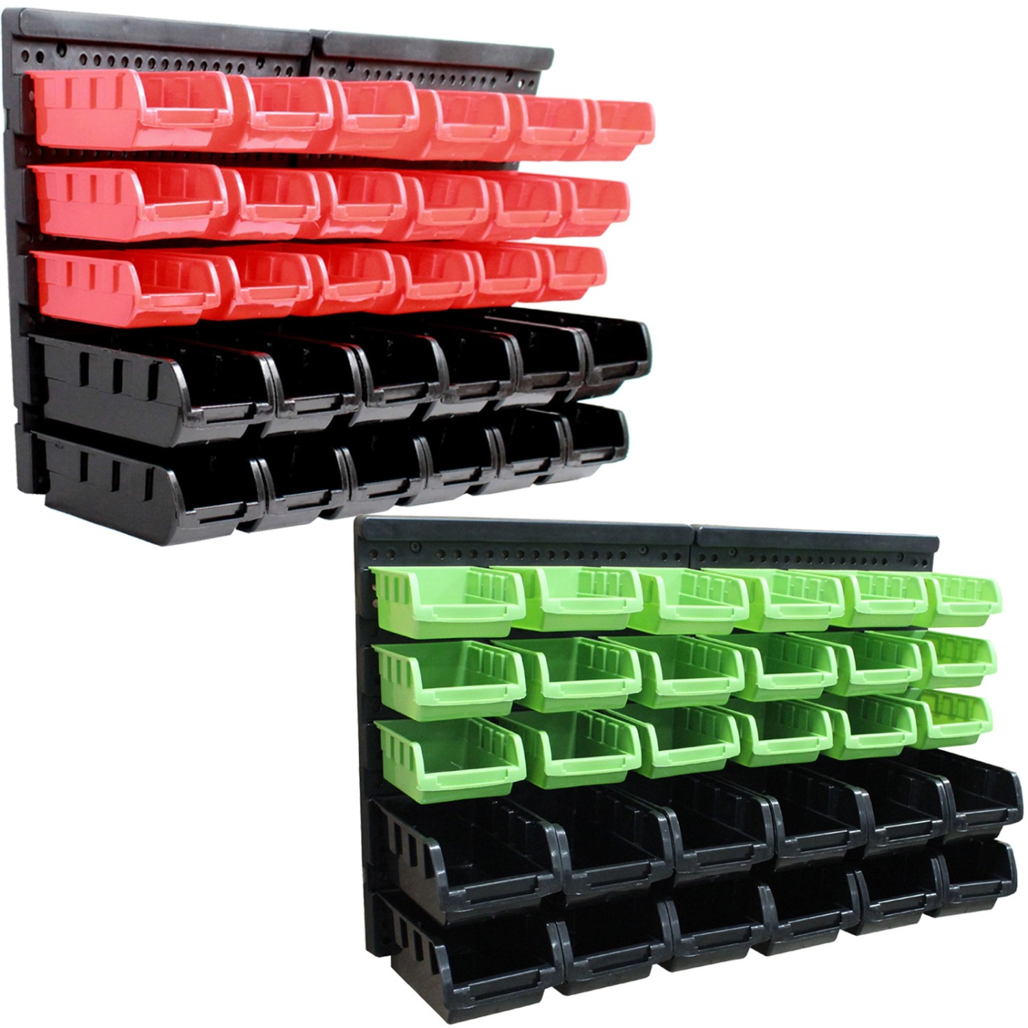 TRUTZHOLM 32 Teile Stapelboxen Mit Wandregal Set Schütten zum Beschriften günstig online kaufen