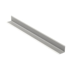Grosfillex Winkelleiste GX Wall+ Innen, silbernes Aluminiumprofil für Paneele und Fliesen.