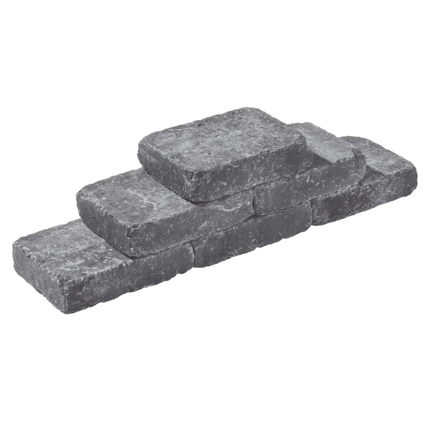Diephaus Pflasterstein Collo Basalt, 14x14x7 cm, gestapelt. Pflastersteine für Gehwege und Terrassen.