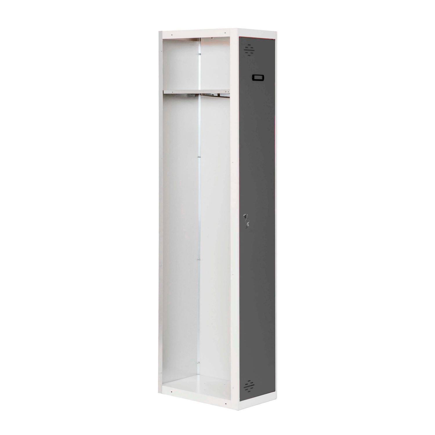 PROREGAL Spind AMEGO HxBxT 180 x 40 x 50 cm 1 Abteil Anbaumodul Weiß-Anthra günstig online kaufen