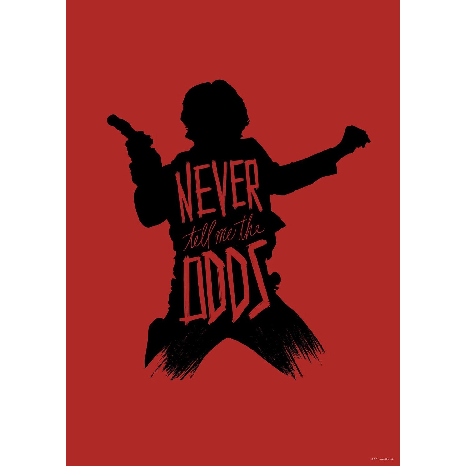 Disney Poster Star Wars Han Solo Quotes Rot und Schwarz 50 x 70 cm 612170