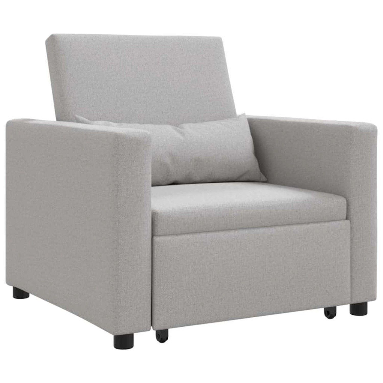vidaXL Einzel-Schlafsofa mit Rädern Wolken-Grau 90 x 165 x 87 cm Stoff 4200 günstig online kaufen