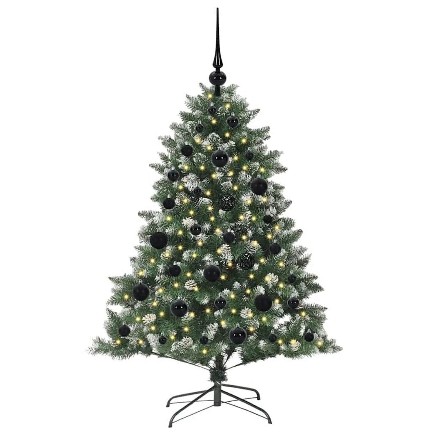 vidaXL Künstlicher Weihnachtsbaum mit 150 LEDs Grün 85 x 85 x 120 cm 3395210