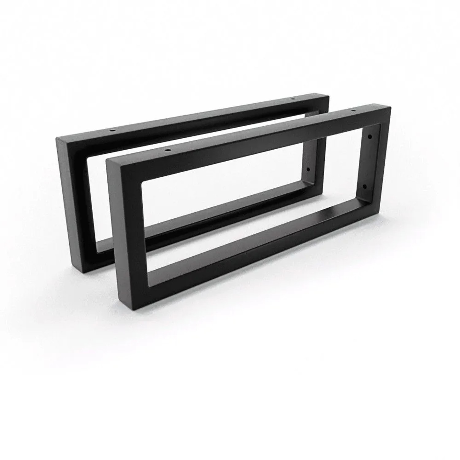 HEVVA Waschtischhalterung RHEIN 15 cm Hoch 40 cm Tief 2er Set Schwarz