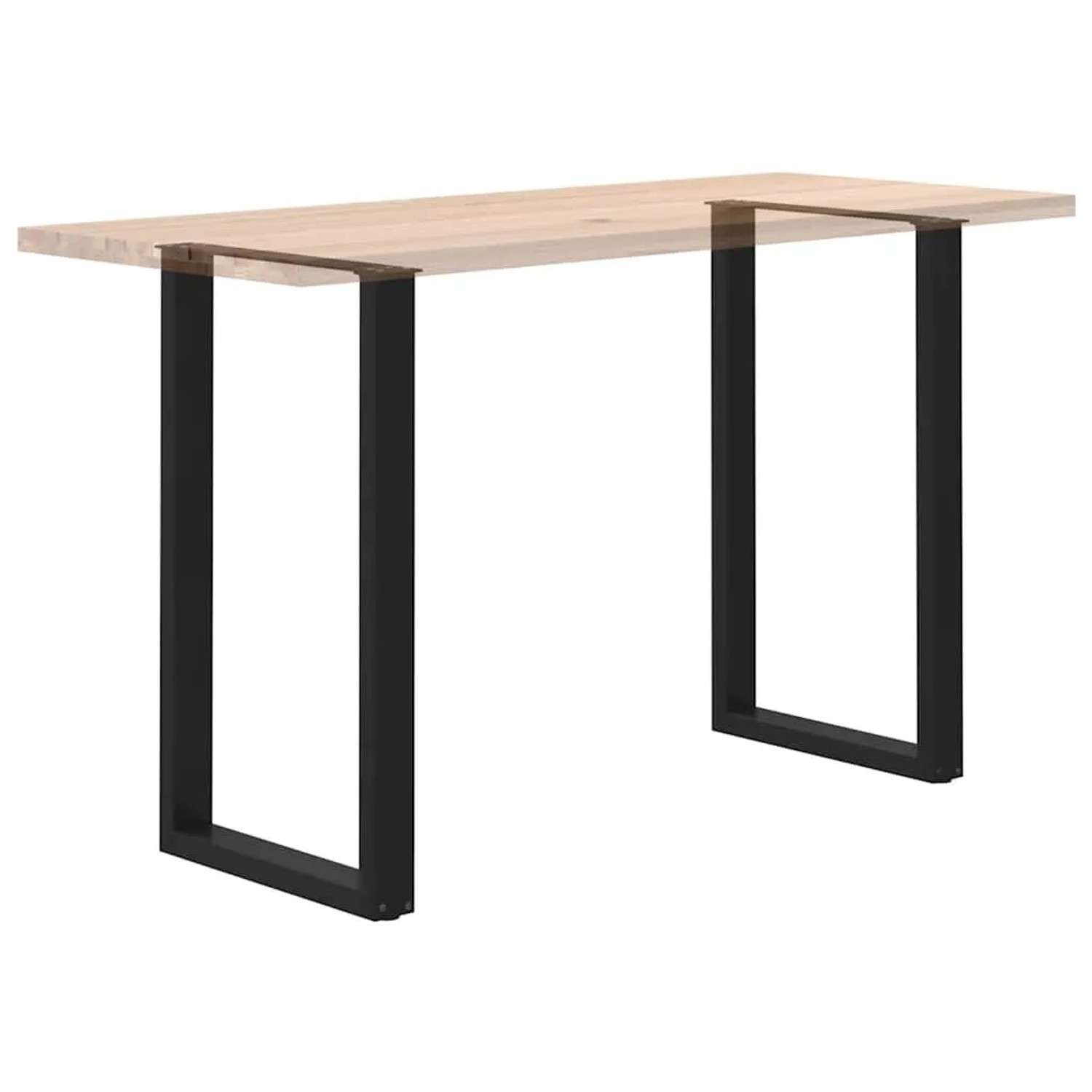Schwarze vidaXL Bartischbeine in U-Form aus Stahl, 2er-Set für individuelle Tische.