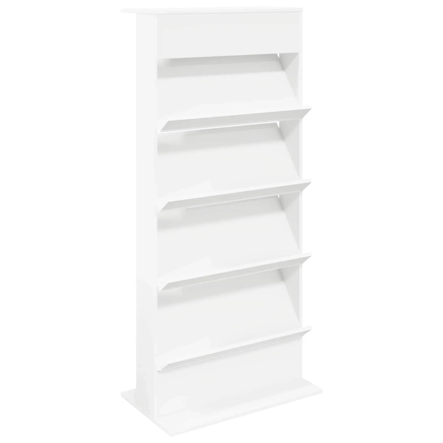 vidaXL Magazinregal mit Regal Weiß 70 x 41 x 156 cm Holzwerkstoff 899519