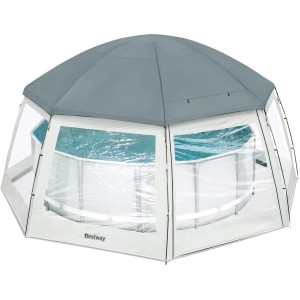 Bestway Pool-Pavillon 600x295 cm für runde Pools bis 488 cm Durchmesser.