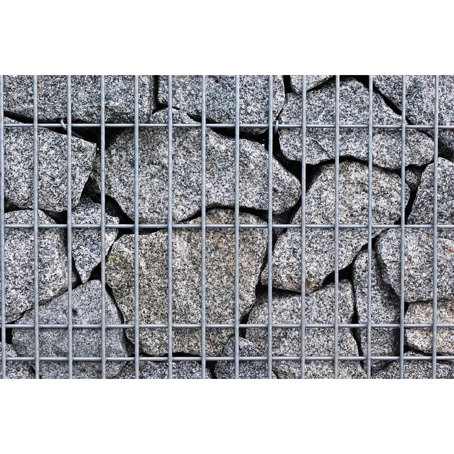Scherf Fertig-Gabione Granitbruch Salz & Pfeffer 200 cm x 50 cm x 50 cm