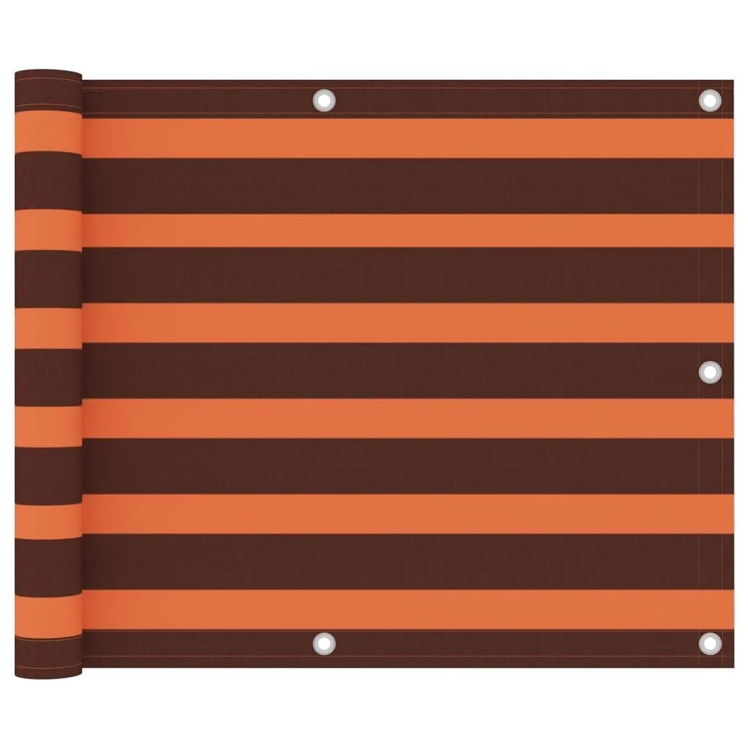 vidaXL Balkon-Sichtschutz Orange und Braun 75x400 cm Oxford-Gewebe 134925