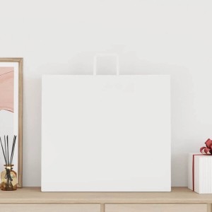vidaXL Papiertragetaschen 250 Stk mit Henkeln Weiß 54x15x49 cm 4101850