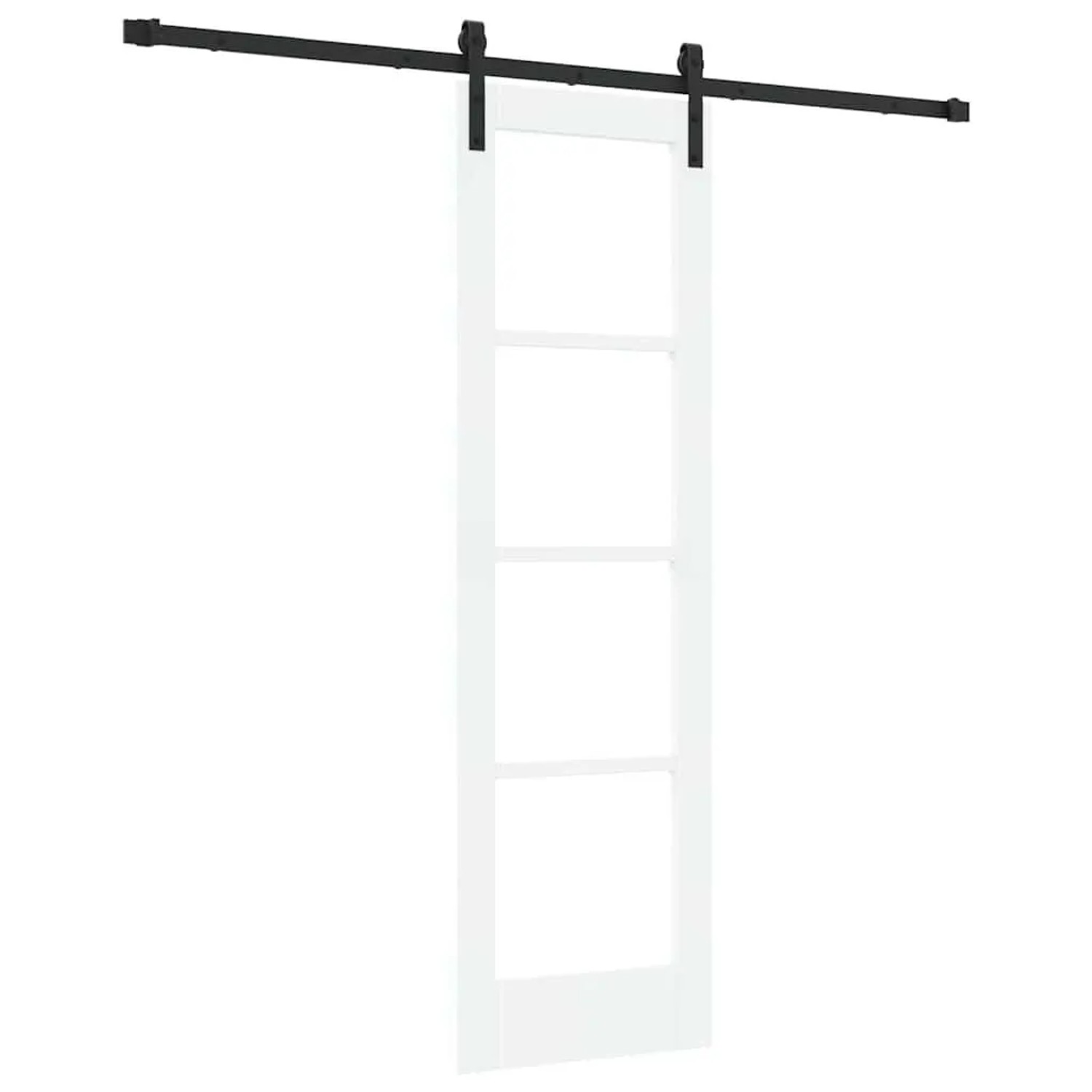 vidaXL Schiebetür ORKDAL Weiß und Schwarz 61 x 198,5 cm 3331846