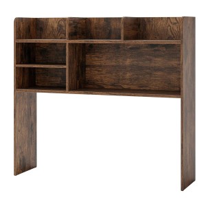 Costway 3-Stufiges Schreibtischregal Schreibtisch Aufsatzregal Braun